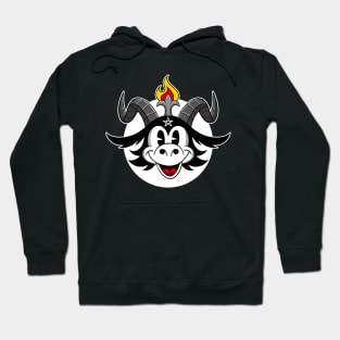 The Baphomet smile retro toon style Devil core Blackcraft cute Hoodie